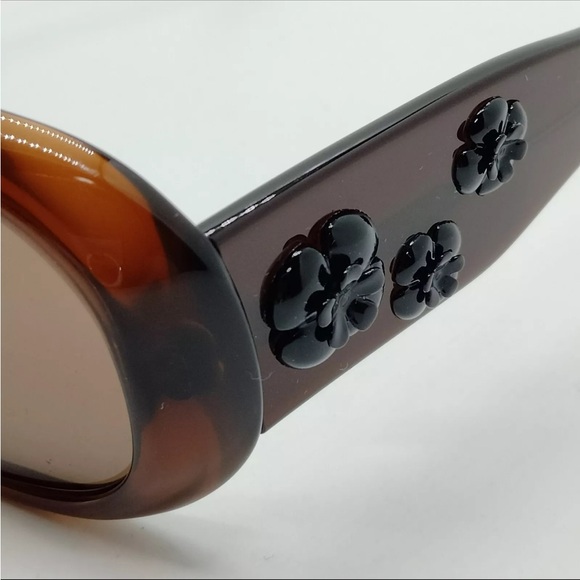 Authentic 🌸Chanel 🌸camellia flower Brown Designer Women's Sunglasses - Picture 4 of 10